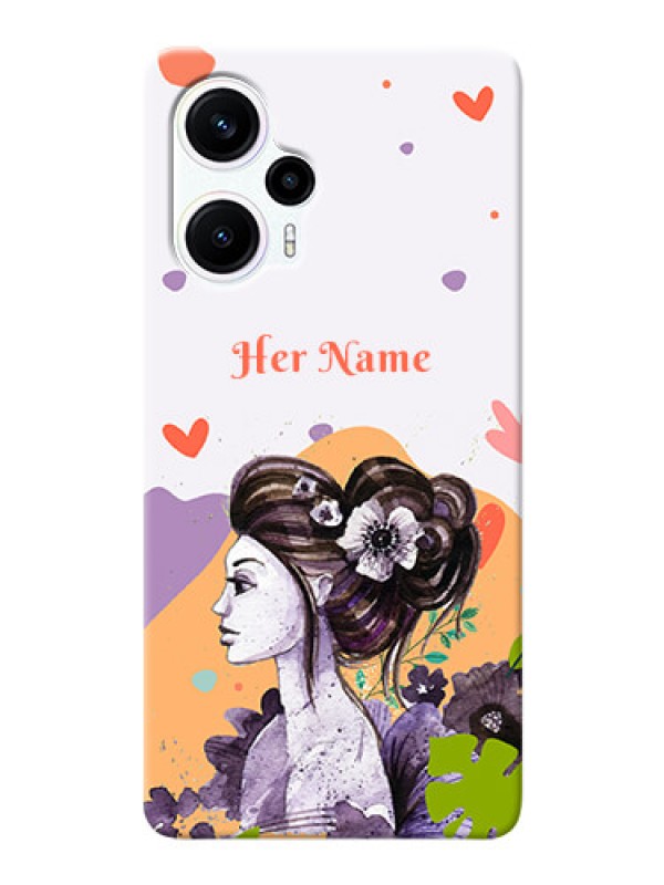 Custom Poco F5 Custom Mobile Case with Woman And Nature Design