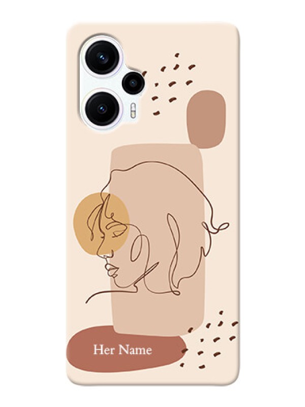 Custom Poco F5 Custom Phone Covers: Calm Woman line art Design
