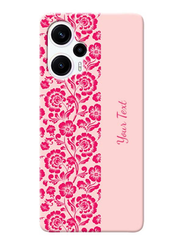 Custom Poco F5 Phone Back Covers: Attractive Floral Pattern Design