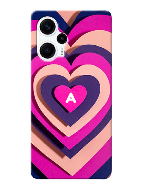 Custom Poco F5 Custom Mobile Case with Cute Heart Pattern Design