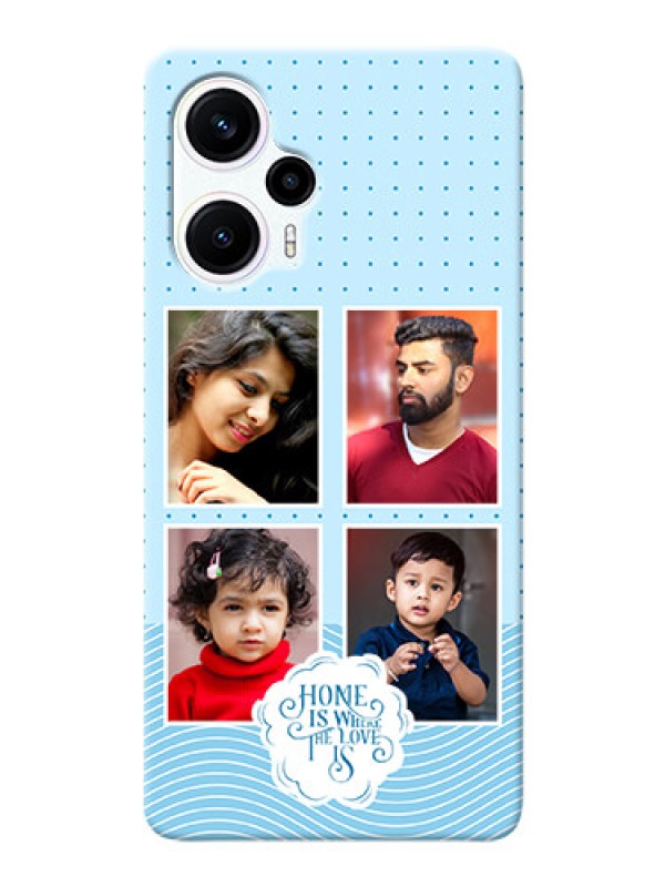 Custom Poco F5 Custom Phone Covers: Cute love quote with 4 pic upload Design