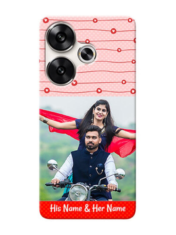 Custom Poco F6 5G Custom Phone Cases: Red Pattern Case Design