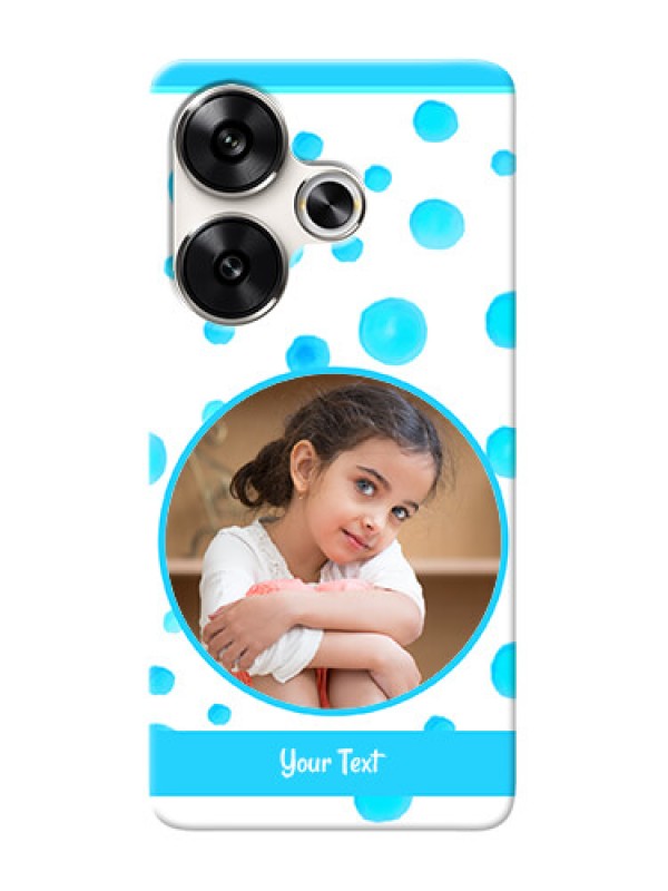 Custom Poco F6 5G Custom Phone Covers: Blue Bubbles Pattern Design