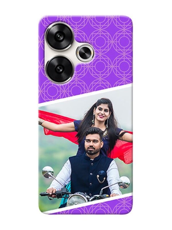 Custom Poco F6 5G mobile back covers online: violet Pattern Design