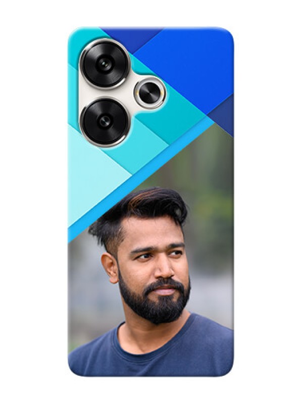 Custom Poco F6 5G Phone Cases Online: Blue Abstract Cover Design