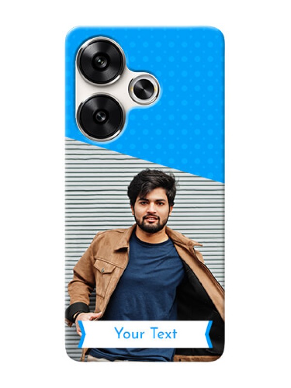 Custom Poco F6 5G Personalized Mobile Covers: Simple Blue Color Dotted Design