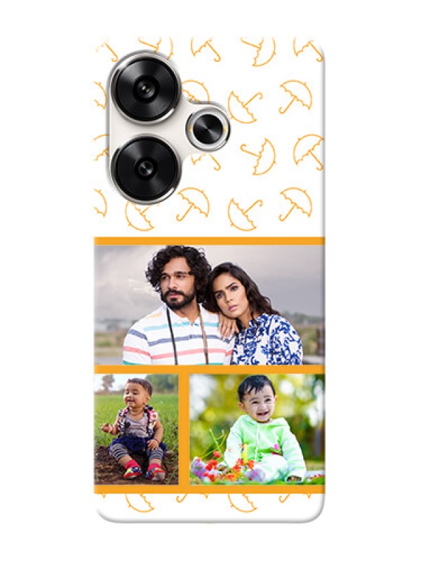 Custom Poco F6 5G Personalised Phone Cases: Yellow Pattern Design