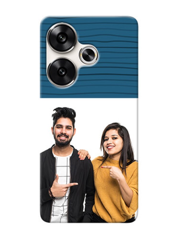 Custom Poco F6 5G Custom Phone Cases: Blue Pattern Cover Design