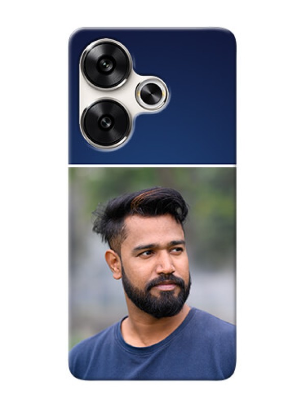 Custom Poco F6 5G Mobile Cases: Simple Royal Blue Design