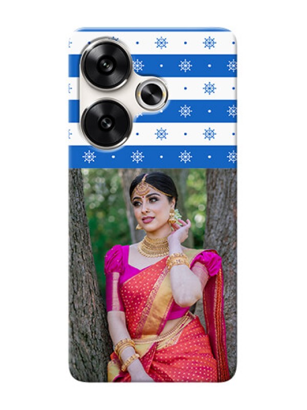 Custom Poco F6 5G custom mobile covers: Snow Pattern Design