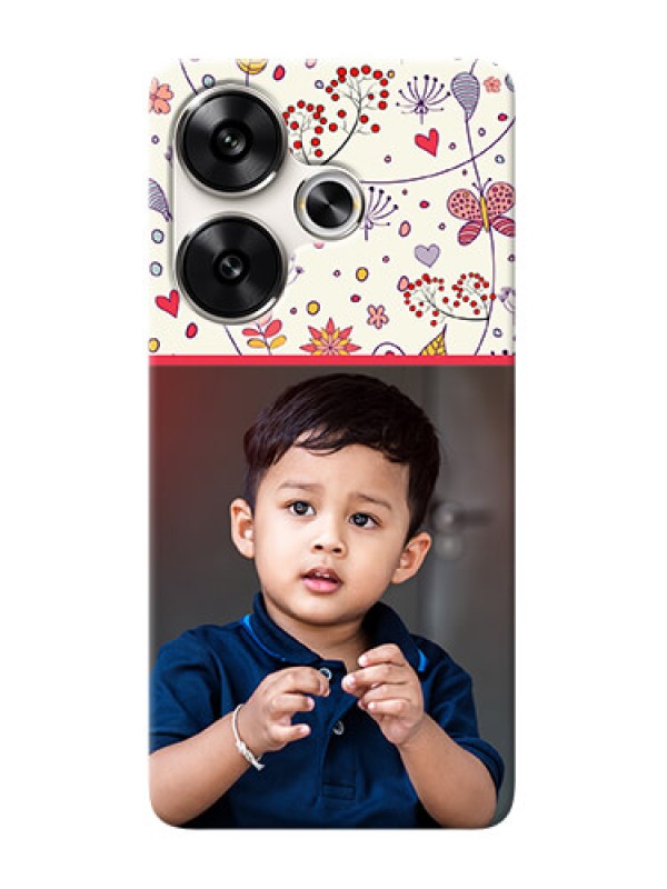 Custom Poco F6 5G phone back covers: Premium Floral Design