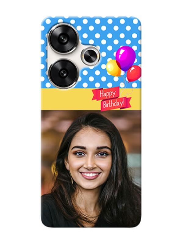 Custom Poco F6 5G custom mobile back covers: Happy Birthday Design