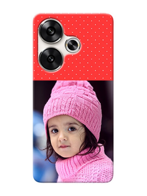 Custom Poco F6 5G personalised phone covers: Red Pattern Design