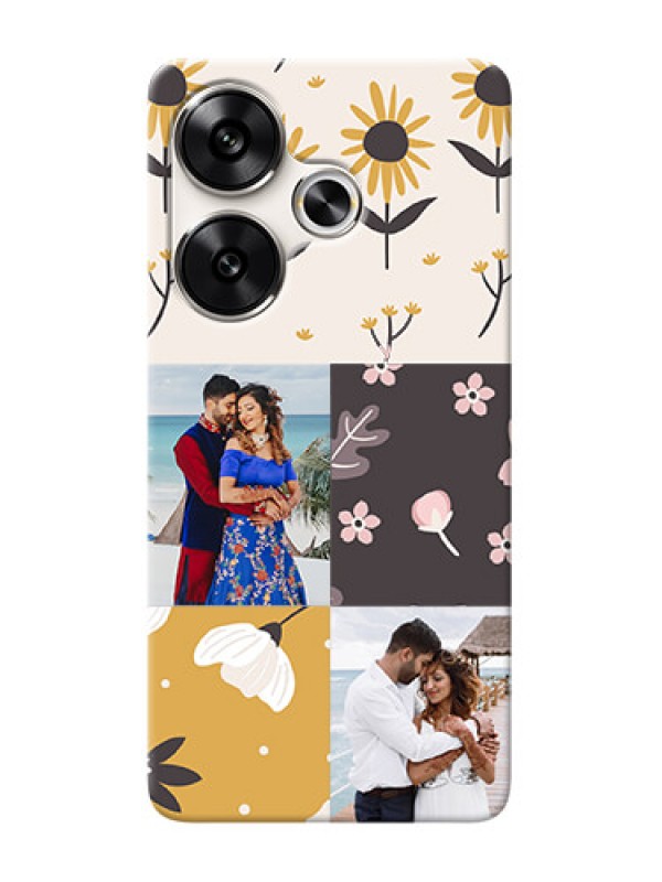 Custom Poco F6 5G phone cases online: 3 Images with Floral Design