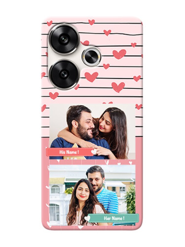 Custom Poco F6 5G custom mobile covers: Photo with Heart Design