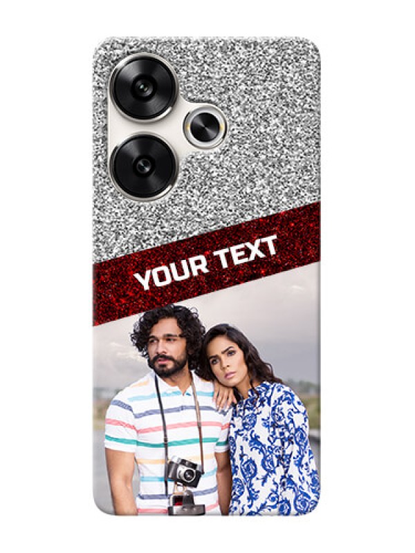 Custom Poco F6 5G Mobile Cases: Image Holder with Glitter Strip Design