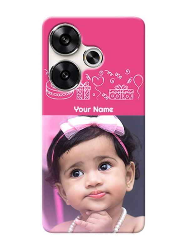 Custom Poco F6 5G Custom Mobile Cover with Birthday Line Art Design