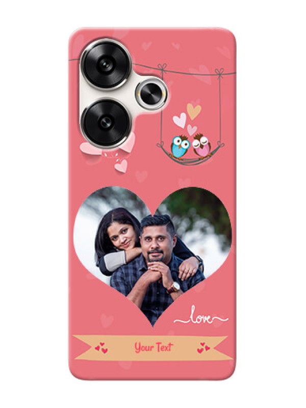 Custom Poco F6 5G custom phone covers: Peach Color Love Design