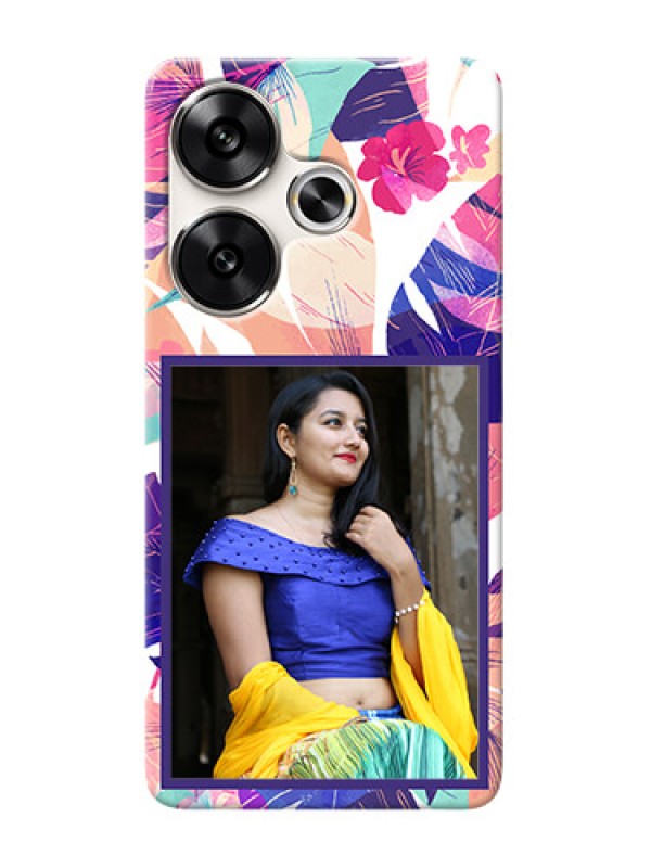 Custom Poco F6 5G Personalised Phone Cases: Abstract Floral Design