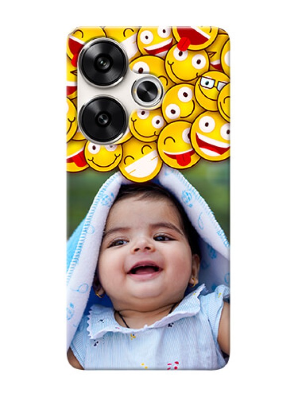 Custom Poco F6 5G Custom Phone Cases with Smiley Emoji Design