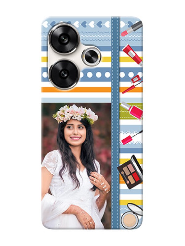 Custom Poco F6 5G Personalized Mobile Cases: Makeup Icons Design