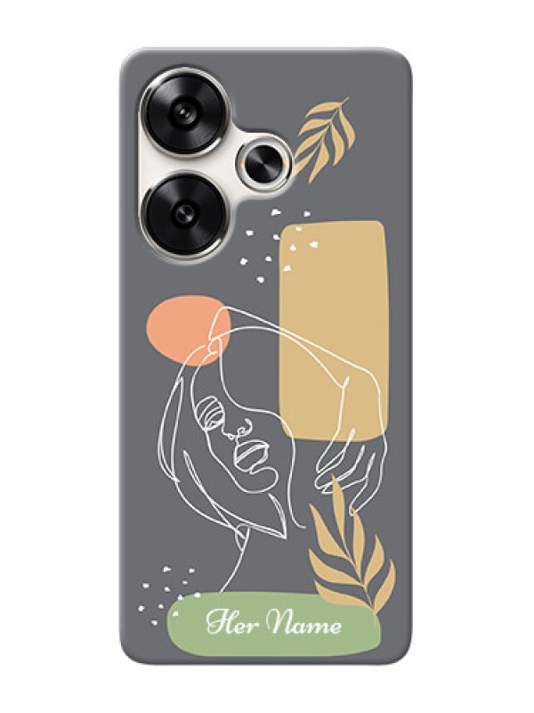 Custom Poco F6 5G Custom Phone Case with Gazing Woman line art Design