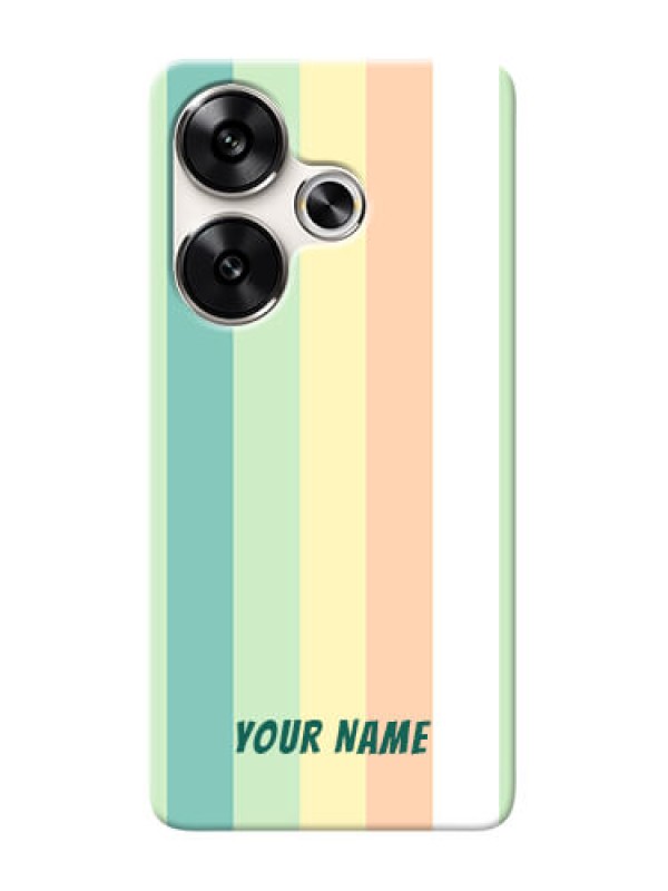Custom Poco F6 5G Photo Printing on Case with Multicolour Stripes Design