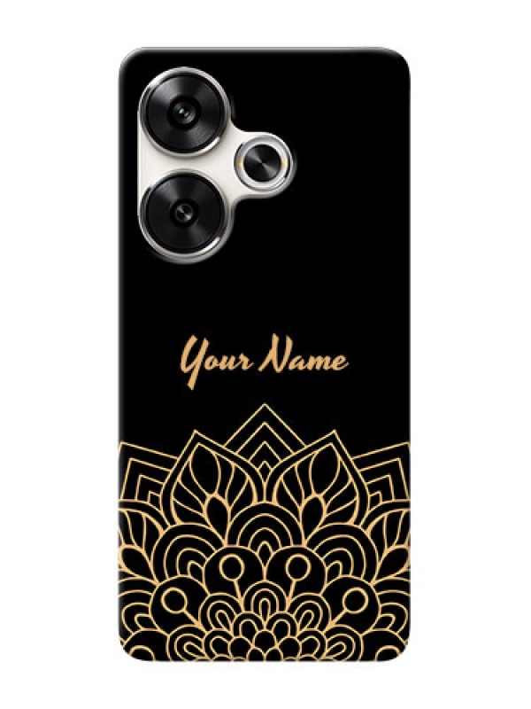 Custom Poco F6 5G Custom Phone Case with Golden mandala Design