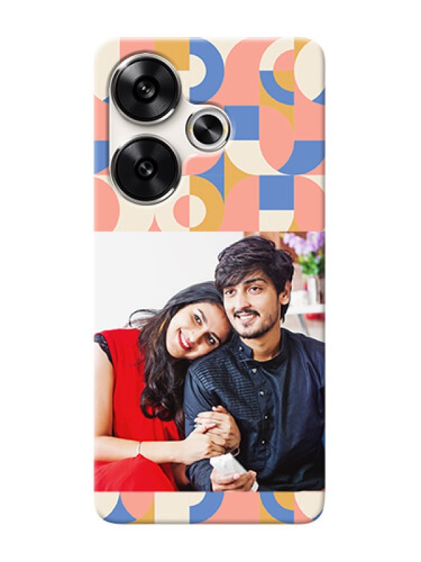 Custom Poco F6 5G Photo Printing on Case with Semicircle Maze Pattern Design