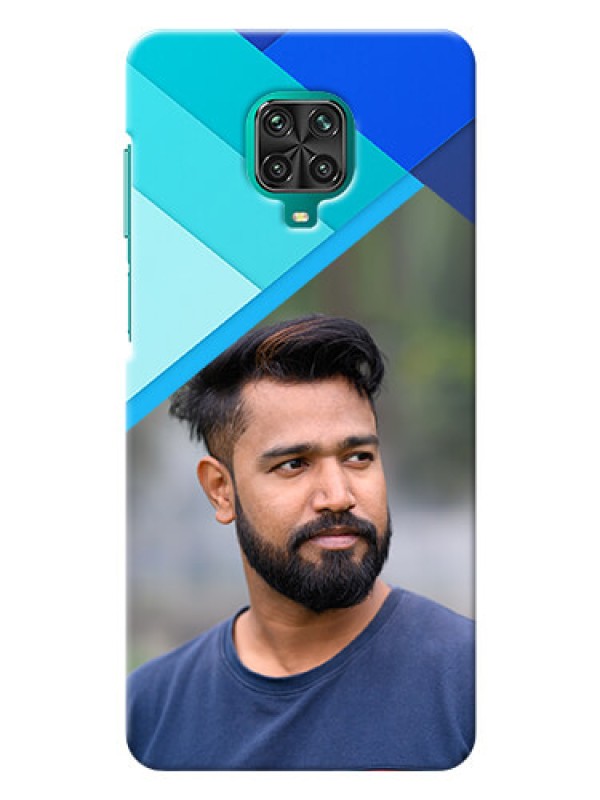 Custom Poco M2 Pro Phone Cases Online: Blue Abstract Cover Design