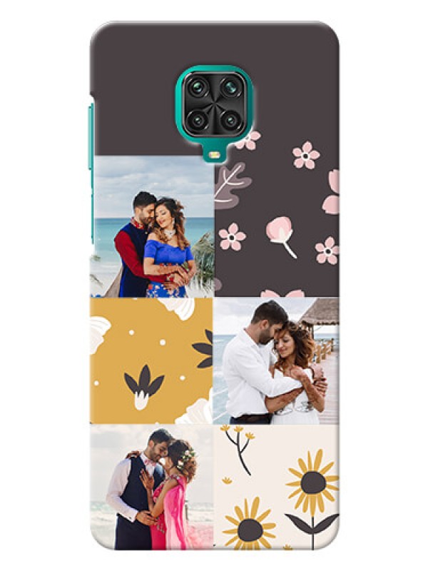 Custom Poco M2 Pro phone cases online: 3 Images with Floral Design