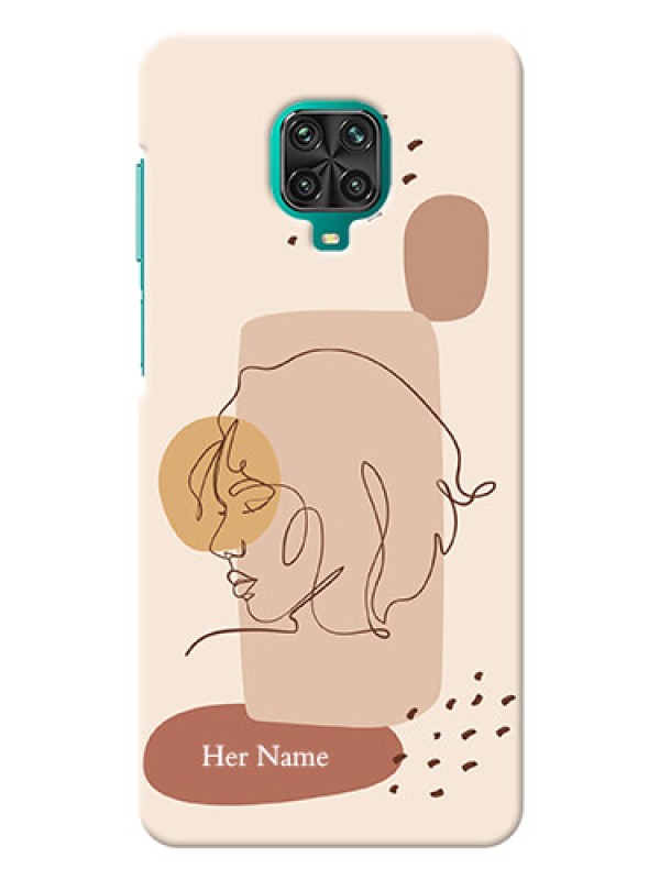 Custom Poco M2 Pro Custom Phone Covers: Calm Woman line art Design