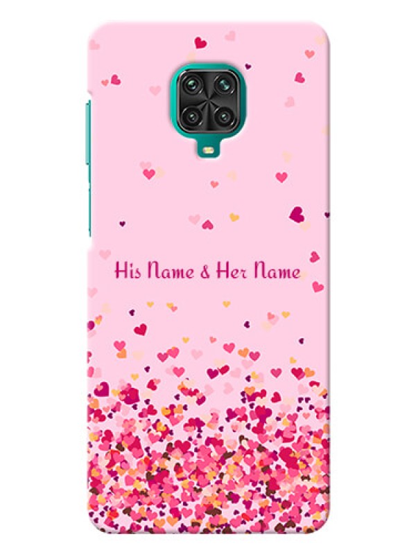 Custom Poco M2 Pro Phone Back Covers: Floating Hearts Design