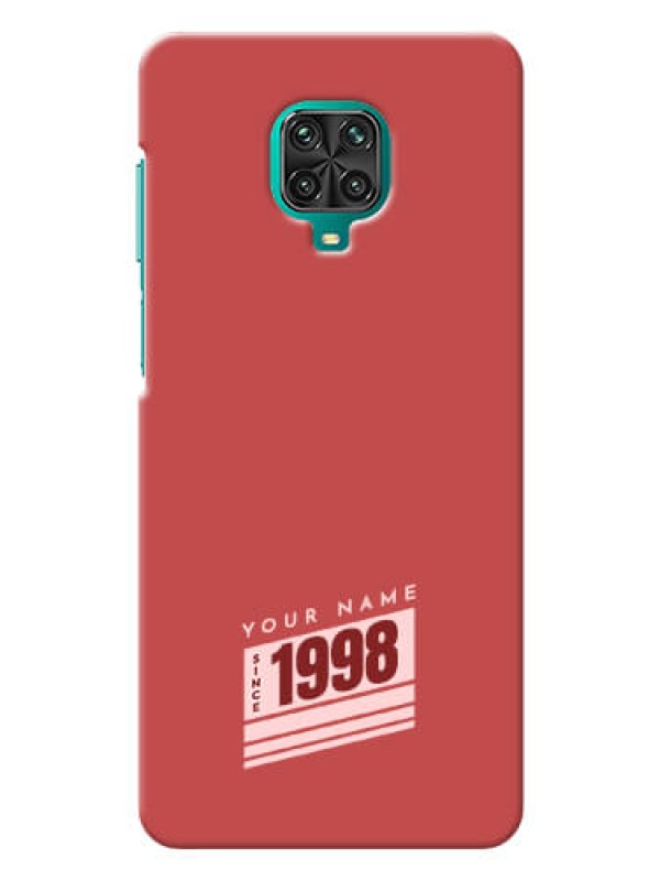 Custom Poco M2 Pro Phone Back Covers: Red custom year of birth Design