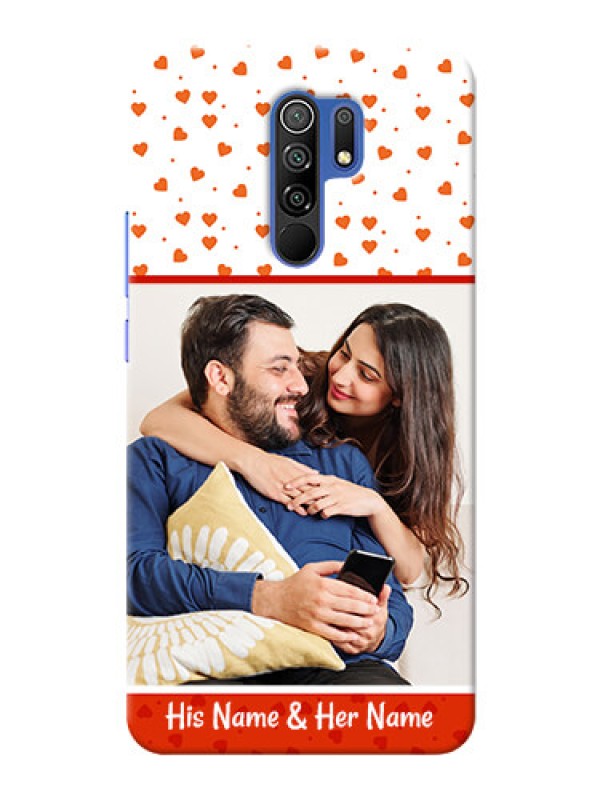 Custom Poco M2 Reloaded Phone Back Covers: Orange Love Symbol Design