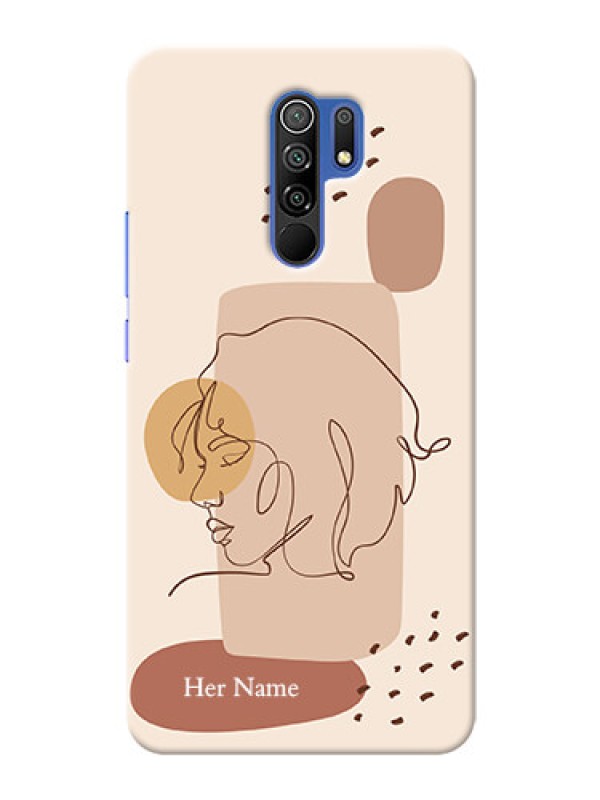 Custom Poco M2 Reloaded Custom Phone Covers: Calm Woman line art Design