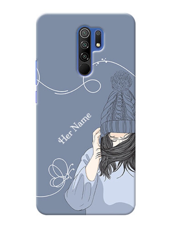 Custom Poco M2 Reloaded Custom Mobile Case with Girl in winter outfit Design