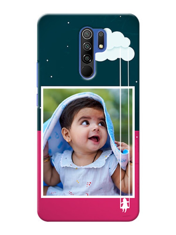 Custom Poco M2 custom phone covers: Cute Girl with Cloud Design