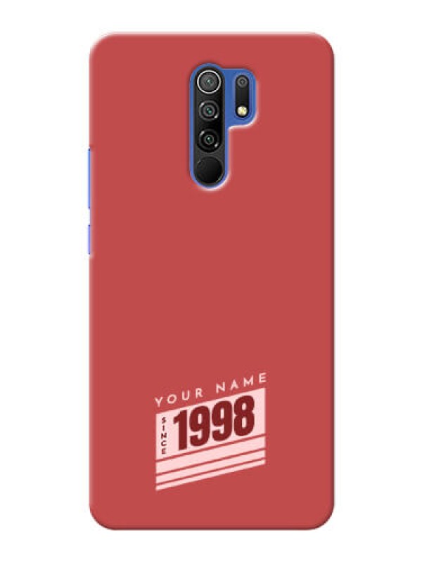 Custom Poco M2 Phone Back Covers: Red custom year of birth Design