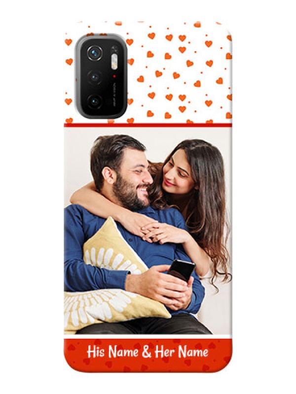 Custom Poco M3 Pro 5G Phone Back Covers: Orange Love Symbol Design