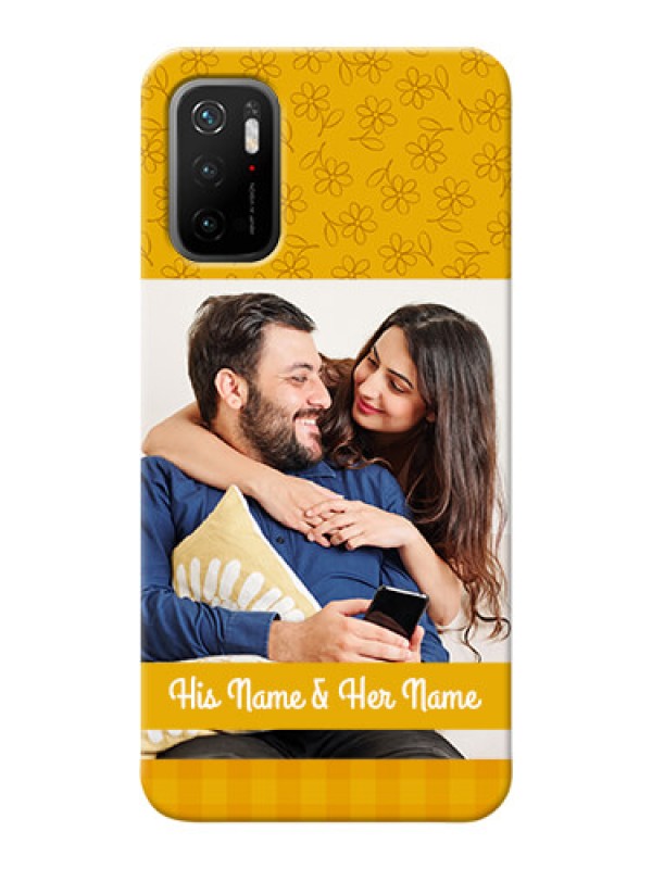 Custom Poco M3 Pro 5G mobile phone covers: Yellow Floral Design