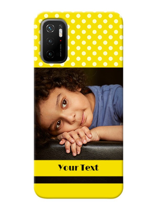Custom Poco M3 Pro 5G Custom Mobile Covers: Bright Yellow Case Design