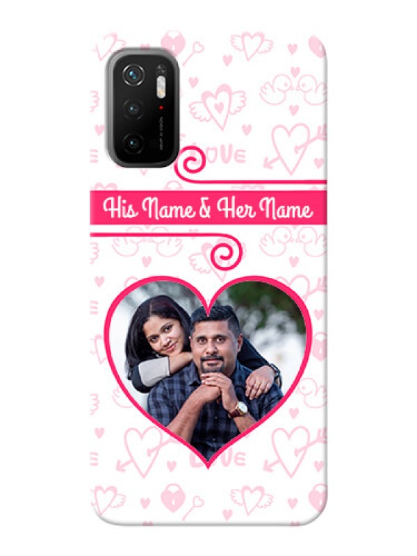Custom Poco M3 Pro 5G Personalized Phone Cases: Heart Shape Love Design