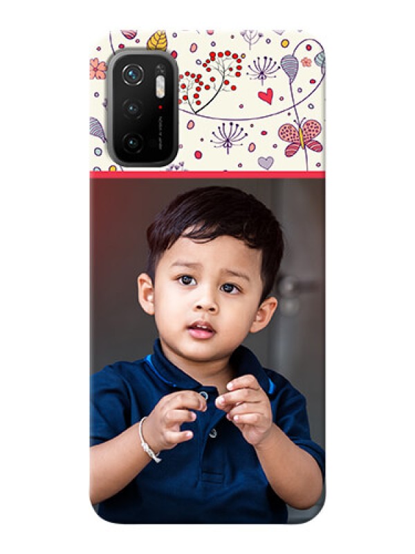 Custom Poco M3 Pro 5G phone back covers: Premium Floral Design