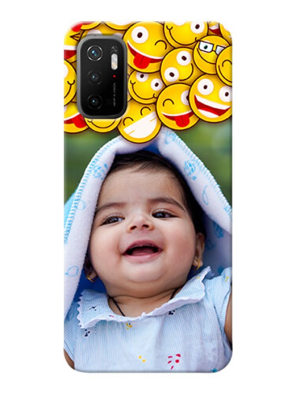 Custom Poco M3 Pro 5G Custom Phone Cases with Smiley Emoji Design