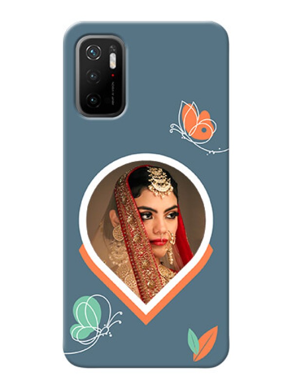 Custom Poco M3 Pro 5G Custom Mobile Case with Droplet Butterflies Design