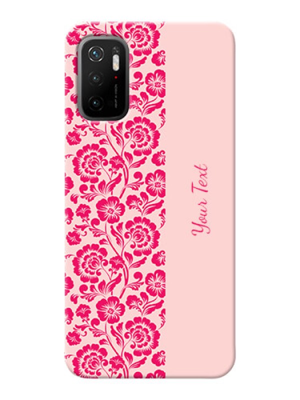 Custom Poco M3 Pro 5G Phone Back Covers: Attractive Floral Pattern Design