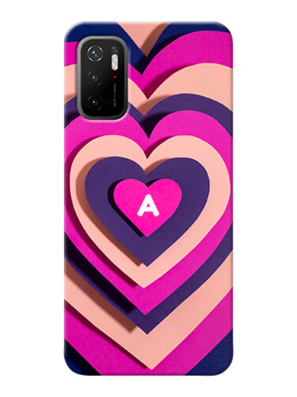 Custom Poco M3 Pro 5G Custom Mobile Case with Cute Heart Pattern Design