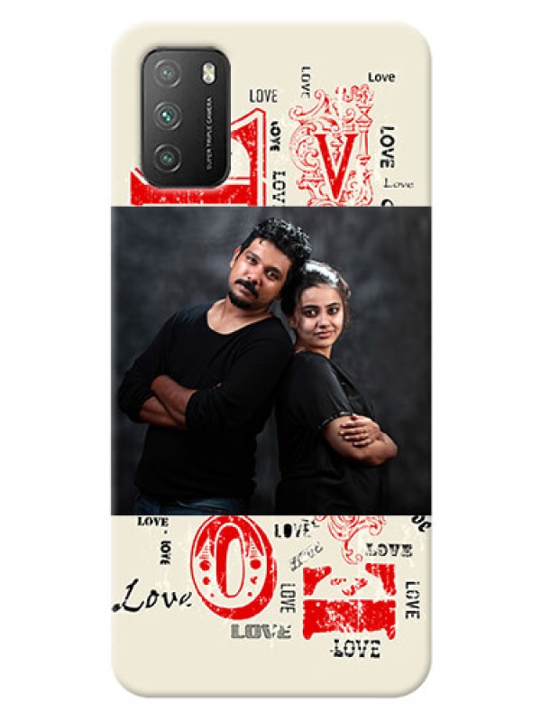 Custom Poco M3 mobile cases online: Trendy Love Design Case