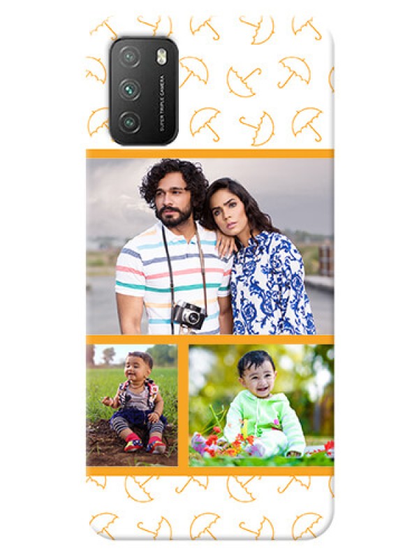 Custom Poco M3 Personalised Phone Cases: Yellow Pattern Design